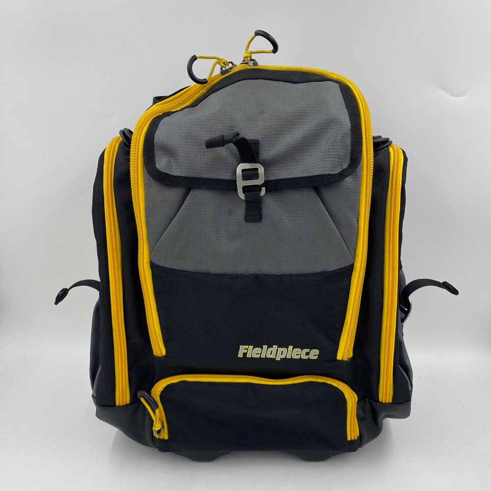 Fieldpiece BG36 Mens Inspection Tool Bag Black Yellow HVAC Sling Backpack
